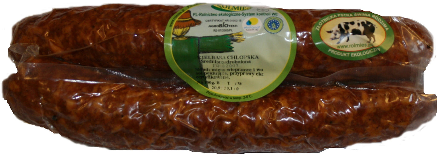 Kiełbasa chłopska EKO OK. 500G - ROLMIĘS